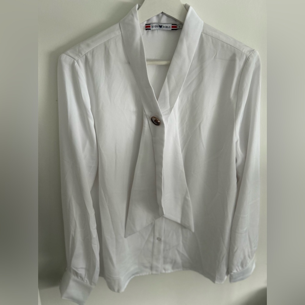 White Button-Up Blouse